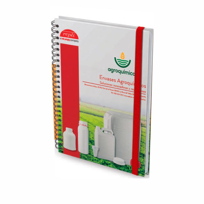 LIBRETA TAPAS SEMIRRIGIDAS CON GOMA