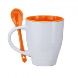 TAZA DE CERÁMICA CON CUCHARA 350 ML.